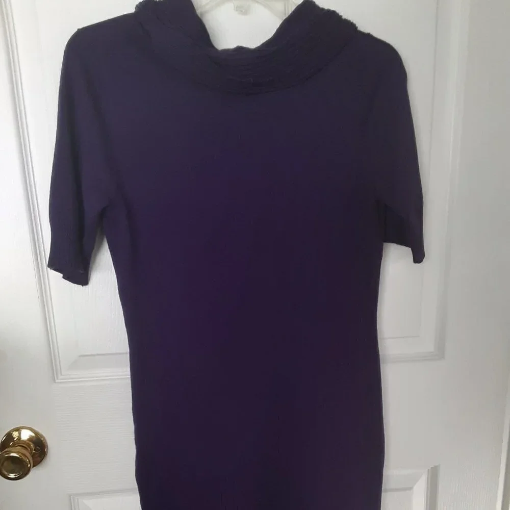 Nina Leonard Purple Sweater Dress. Size Small. - Picture 3 of 3